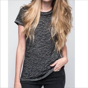 Rag & Bone Dark Heather Gray Burnout Tee Small